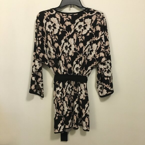 Vintage RW&CO. Floral Kimono Mini Sweater Robe - Picture 3 of 15